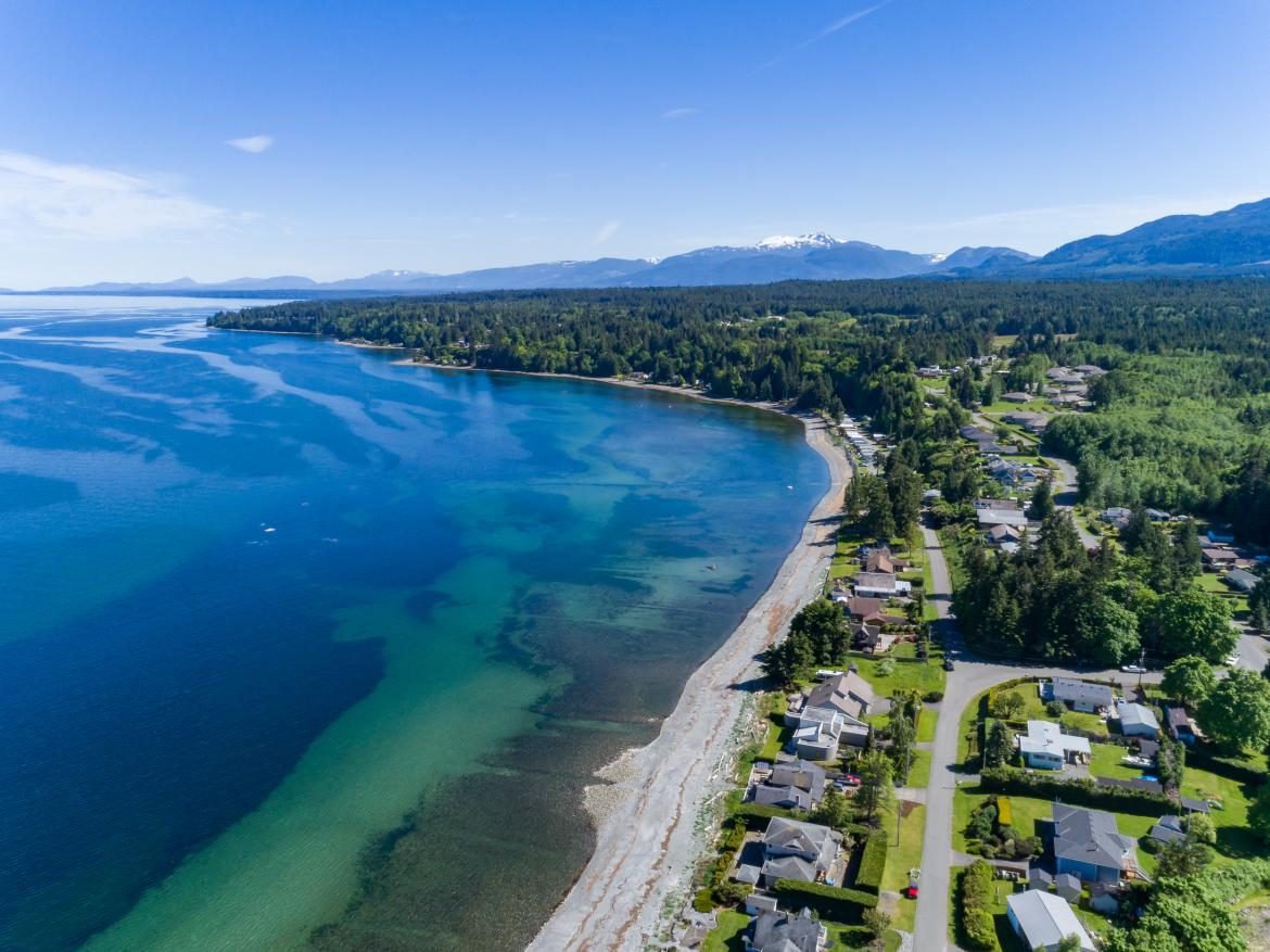 A beach in the Mount Arrowsmith Biosphere.