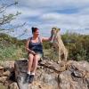 Jennifer Lindley with a big cat